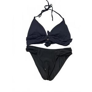 New Black Two-Piece Bikini Swimwear Set, large